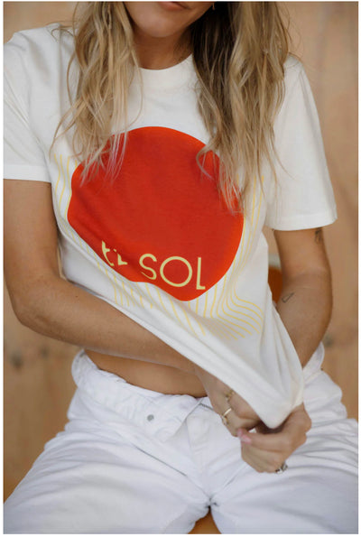 Little Palma El Sol Graphic printed organic cotton Tee