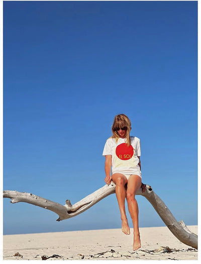 Little Palma El Sol Graphic printed organic cotton Tee