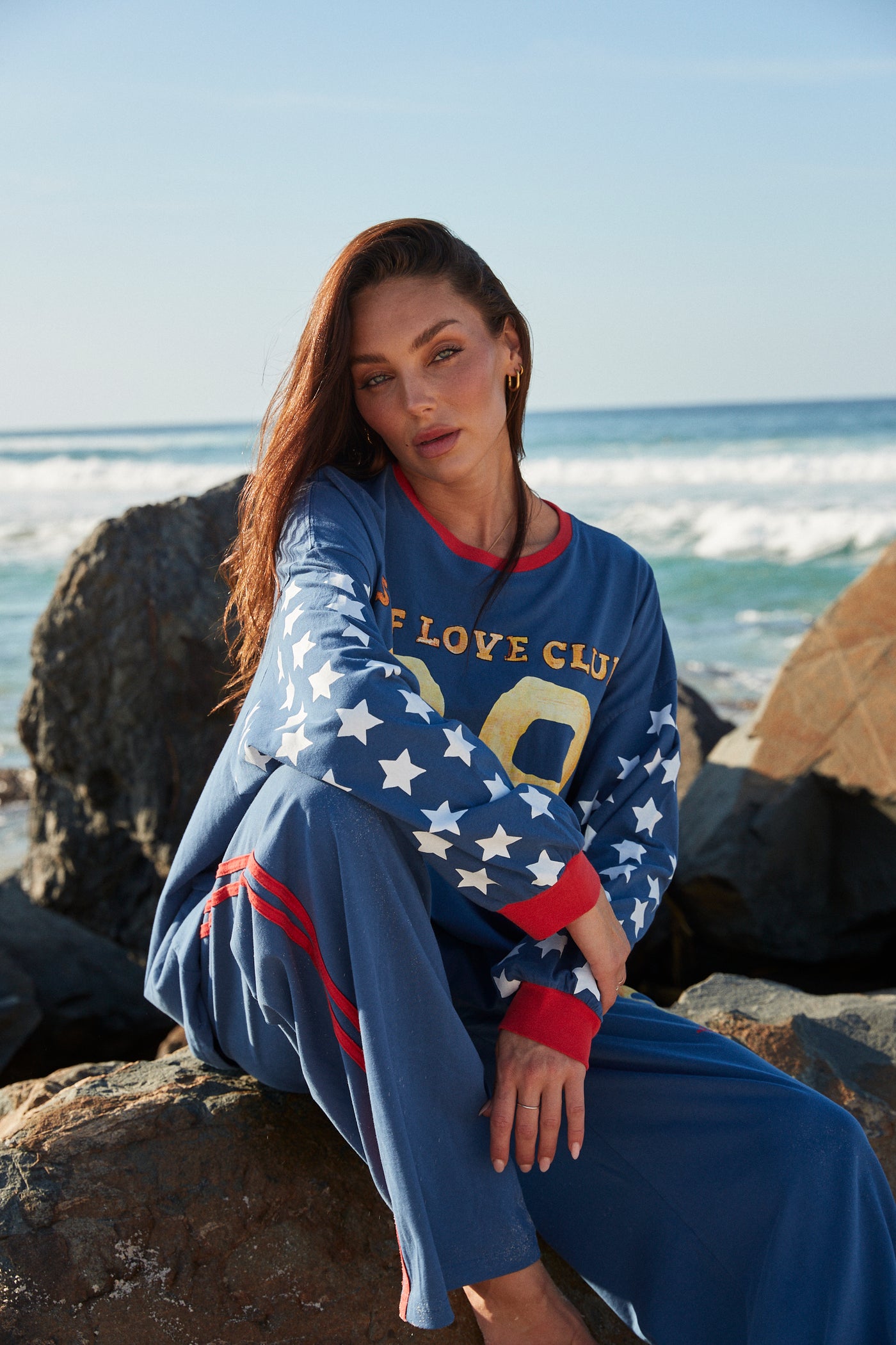 Sabbi The You Cute Long Sleeve  Blue Cotton Tee | BABY LEMONADE STORE