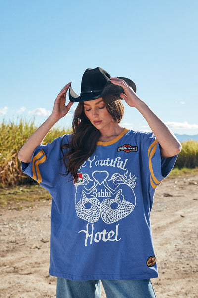 SABBI THE VERY OVERSIZED BEYOUTIFUL HOTEL TEE BLUE