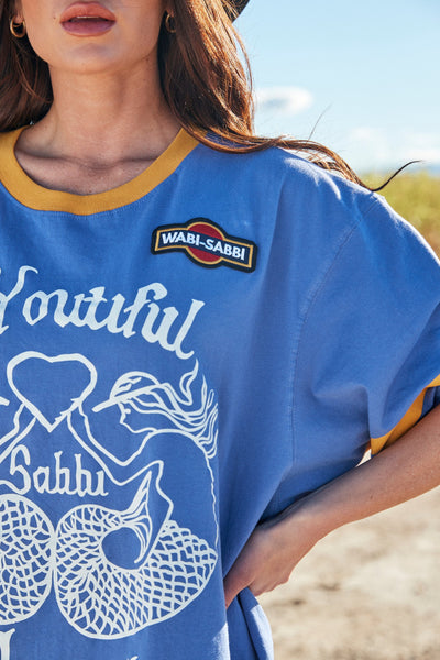 SABBI THE VERY OVERSIZED BEYOUTIFUL HOTEL TEE BLUE
