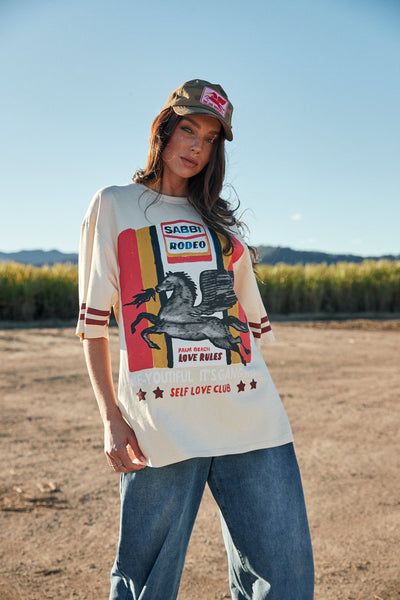 SABBI THE SELF LOVE CLUB RODEO VERY OVERSIZED  TEE