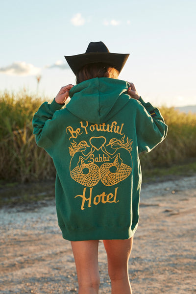 SABBI BEYOUTIFUL HOTEL HOODIE GREEN