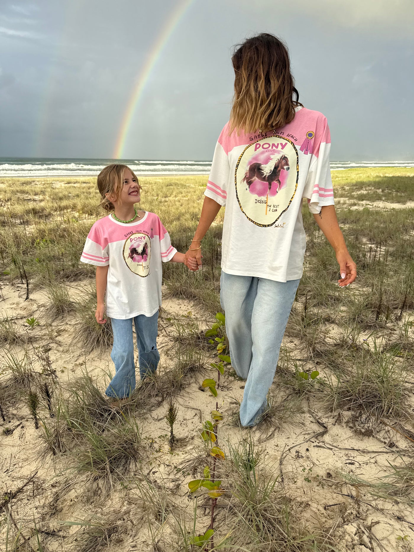 SABBI THE  PONY CLUB BOYFRIEND TEE PINK | BABY LEMONADE STORE