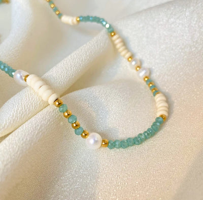 THE LINE LOLITA BEADED NECKLACE BLUE | BABY LEMONADE STORE