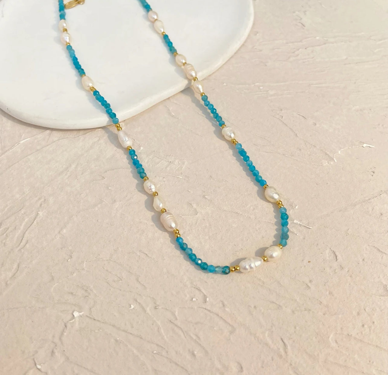 THE LINE LOLITA BEADED NECKLACE BLUE | BABY LEMONADE STORE