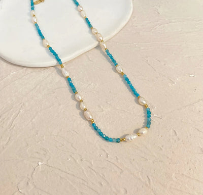THE LINE LOLITA BEADED NECKLACE BLUE | BABY LEMONADE STORE