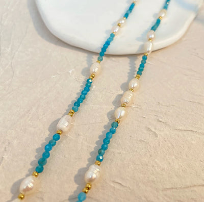 THE LINE LOLITA BEADED NECKLACE BLUE | BABY LEMONADE STORE