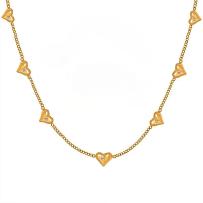 ZAYA COLLECTIVE DESIDERIO HEART GOLD NECKLACE