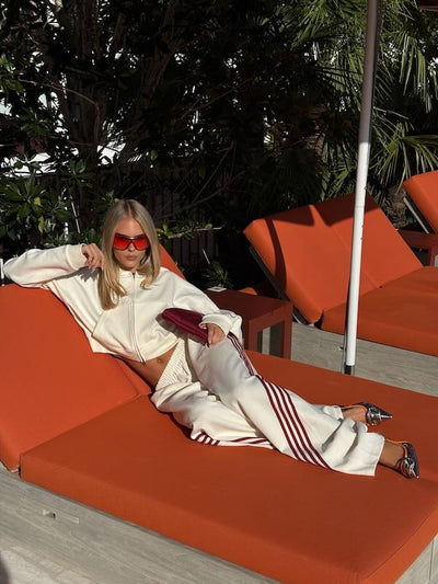 SŚAINT BARREL TRACK PANTS BUTTER | BABY LEMONADE STORE