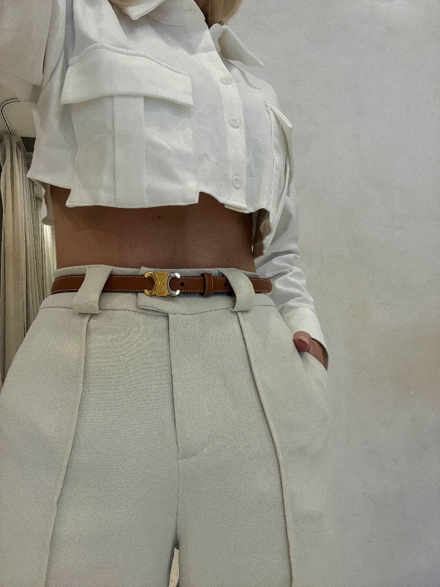 MAIA THE LABEL ELIRA WIDE LEG PANT TOFU