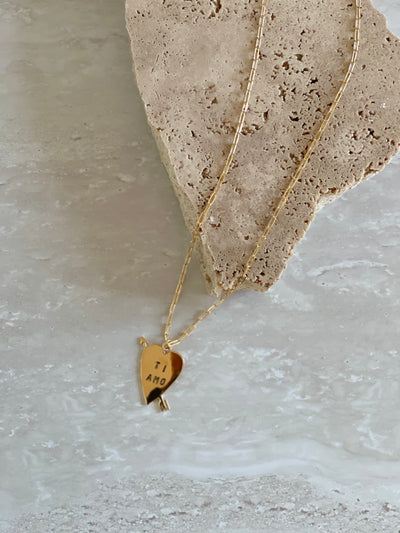 NIKKI ROSS TI AMO PENDANT GOLD