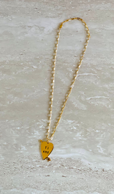 NIKKI ROSS TI AMO PENDANT GOLD