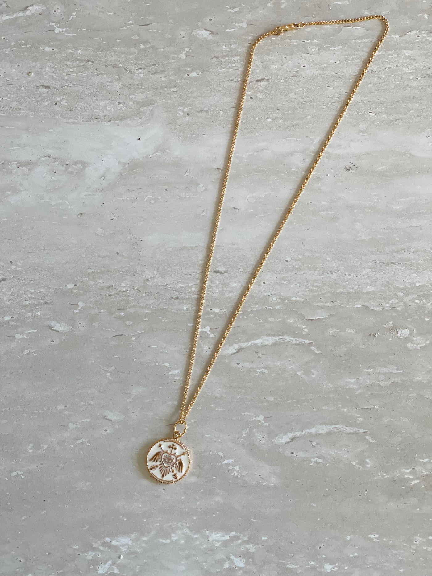 THE HARMONY COIN PENDANT WHITE