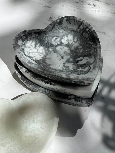 Hand made Resin Heart shaped trinket dish