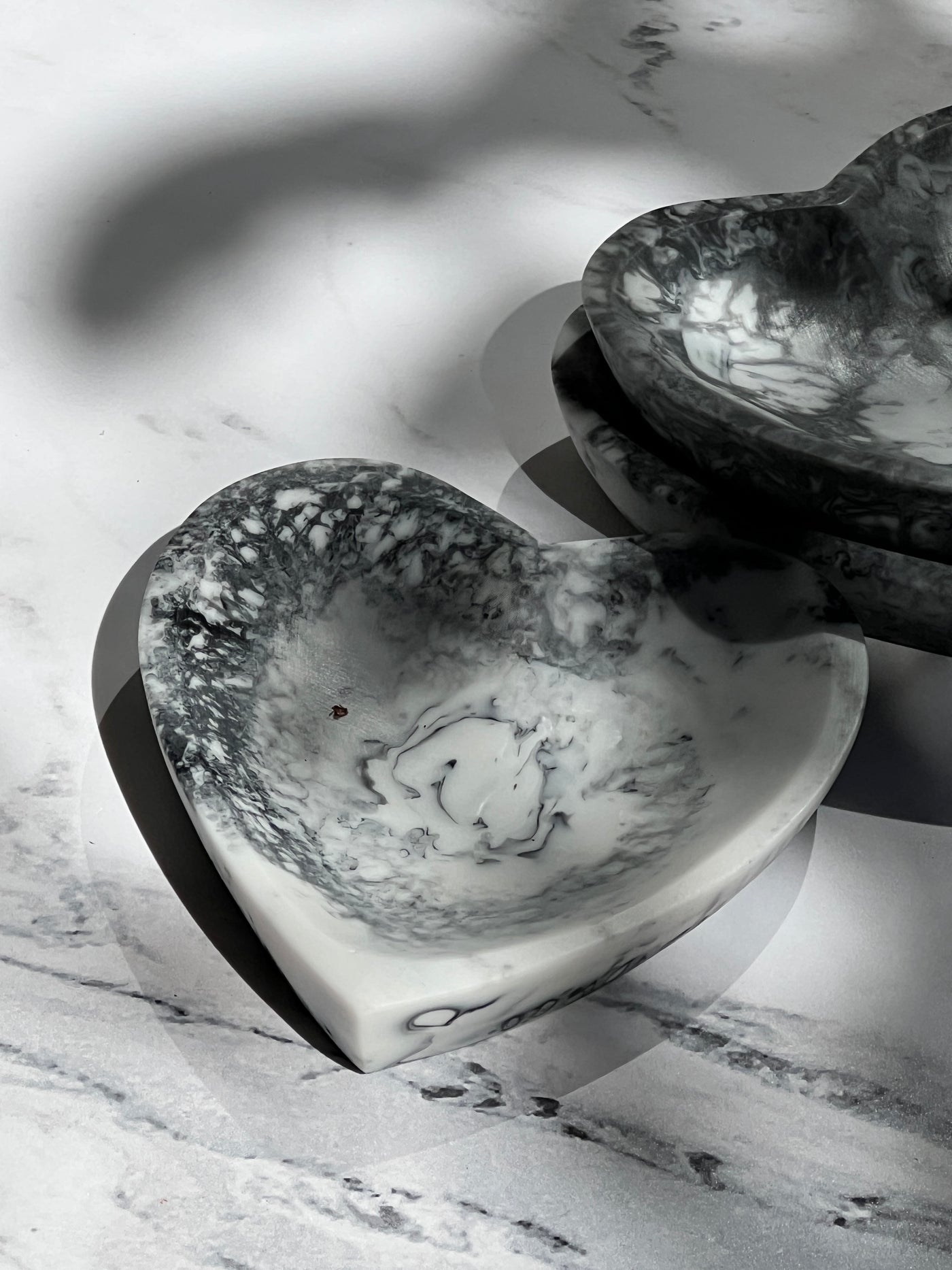 Hand made Resin Heart shaped trinket dish