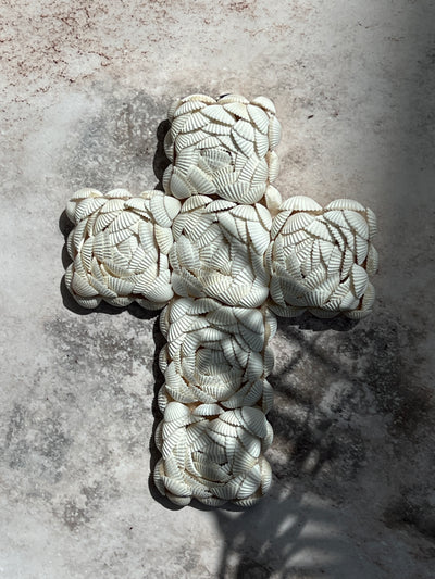 SHELL CROSS HAND CRAFTED WALL DECOR
