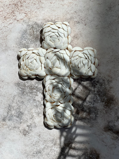 SHELL CROSS HAND CRAFTED WALL DECOR