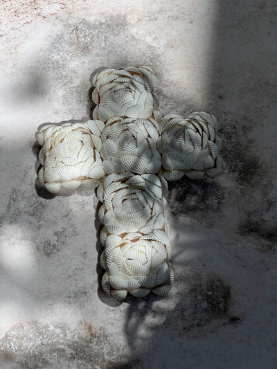 SHELL CROSS HAND CRAFTED WALL DECOR