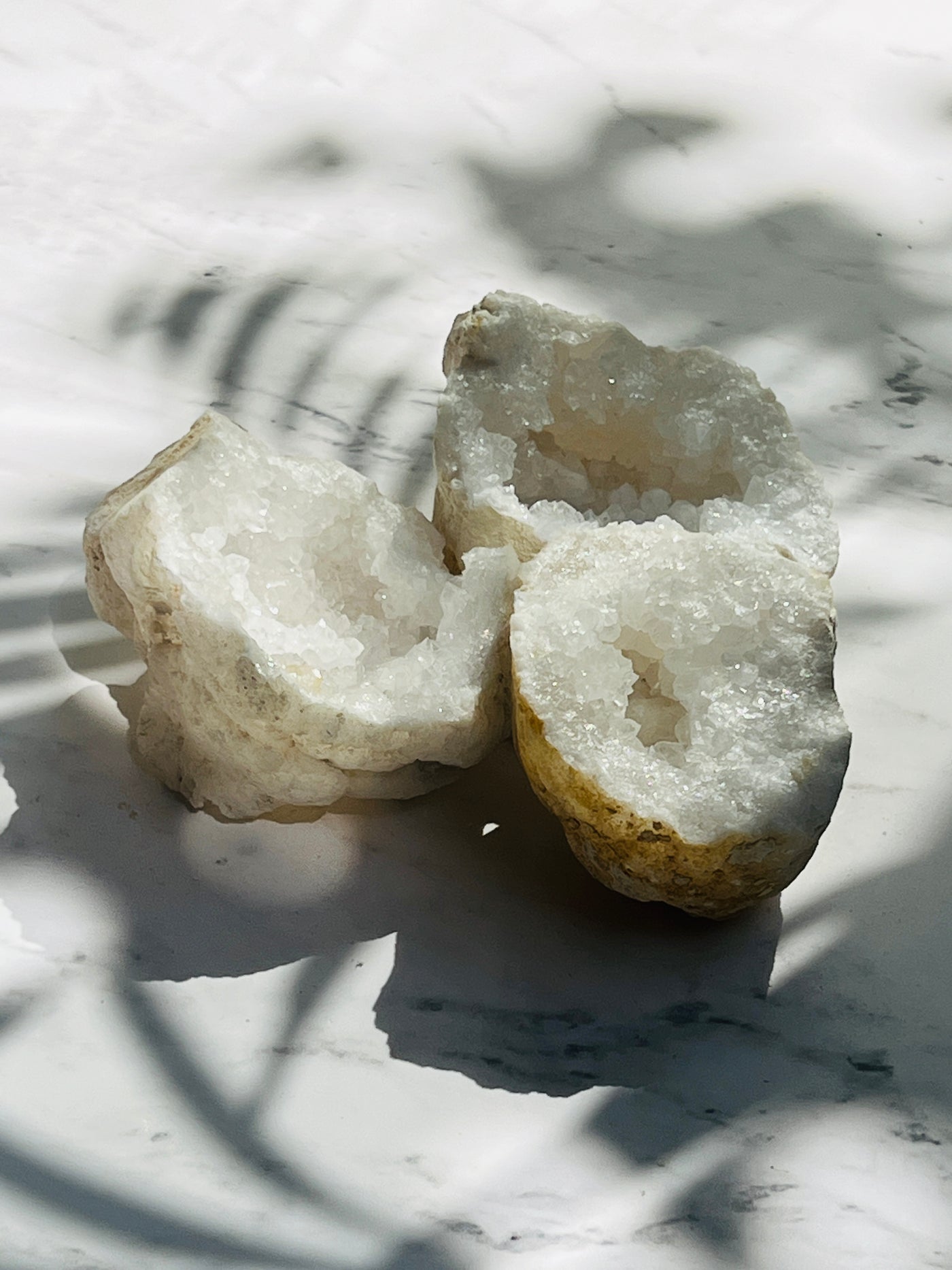 Clear Quartz Crystal Geode Baby Lemonade Store