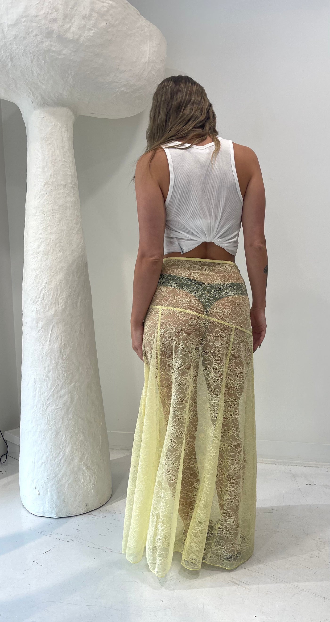 THE LINE BY BABY LEMONADE STORE ISABEL LACE SKIRT LEMON