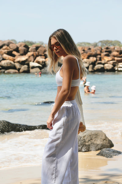 Jones linen Pant White The Line for Baby Lemonade Store