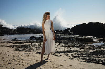 SOVERE/STUDIO VIRTUE MIDI DRESS CHALK BABY LEMONADE