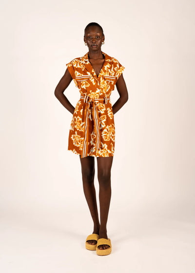 La Maise Studio Imani linen mini dress Sienna Floral