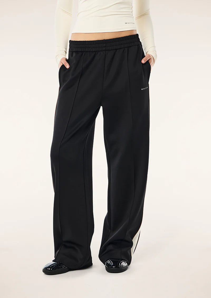 PE NATION MAN DOWN TRACK PANT BLACK/WALNUT