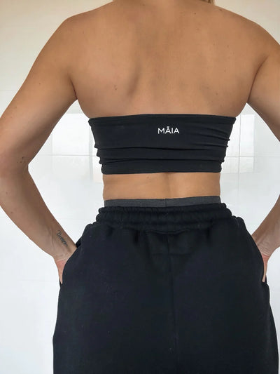 MAIA THE LABEL AMARA ACTIVEWEAR BANDEAU BLACK