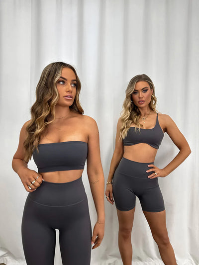 MAIA COLLECTIVE MIRA ESSENTIAL SHORTS  CHARCOAL
