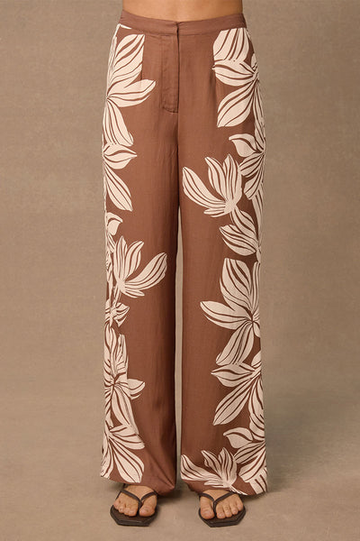 MON RENN PALMERA PANT COCOA FLORAL | BABY LEMONADE STORE
