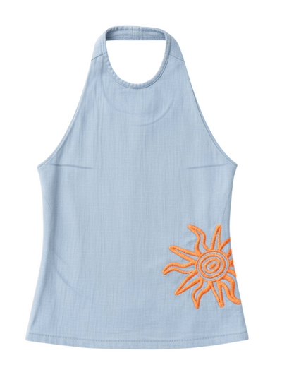 NACIDA HALTER TOP BLUE