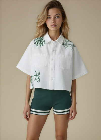 JUAN & ME OSANA SHORT GREEN