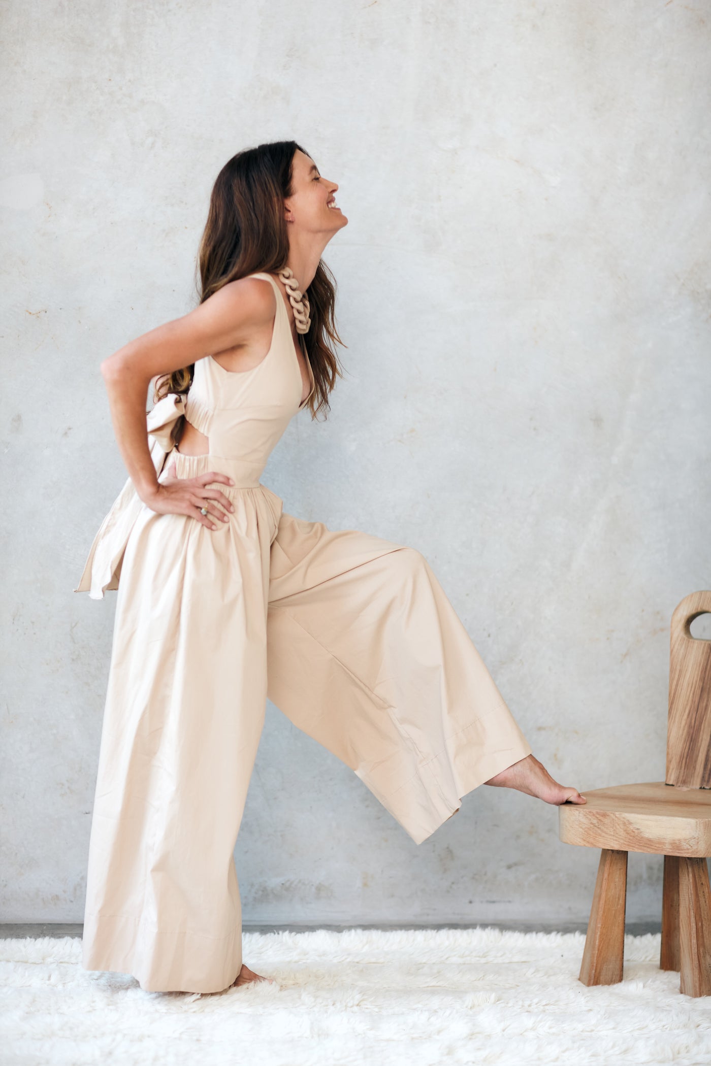 Natasha the Label Athene Cotton Jumpsuit Nude