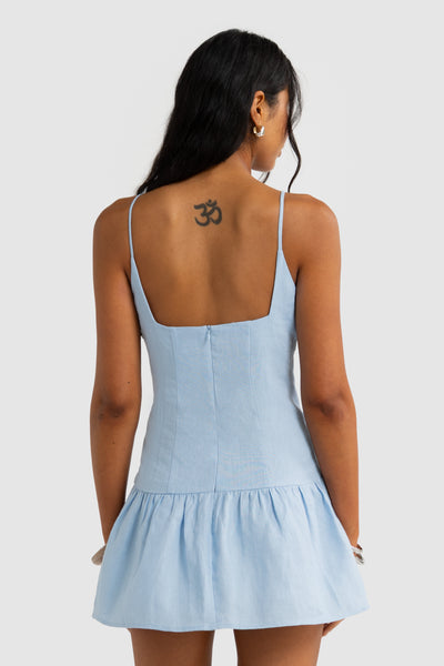 ORTC CELINE MINI DRESS POWDER BLUE