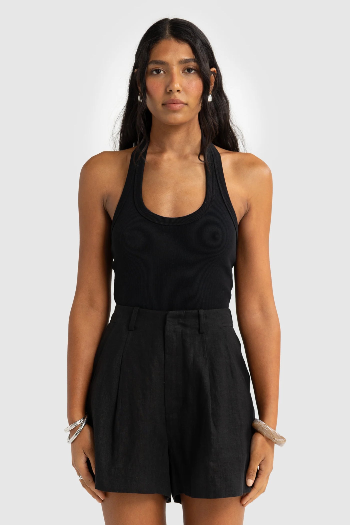 ORTC SAVANNAH LINEN SHORTS BLACK