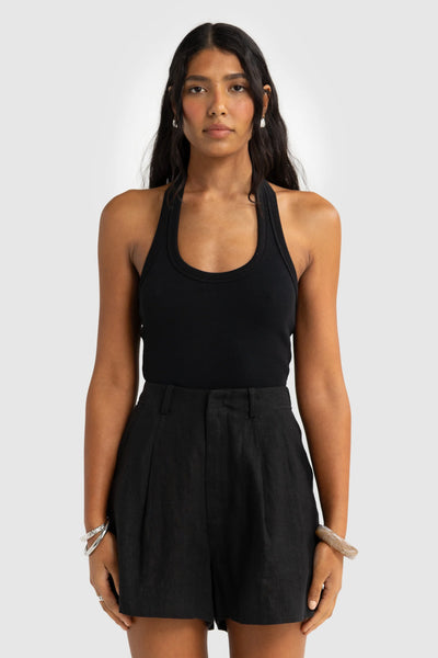 ORTC SAVANNAH LINEN SHORTS BLACK