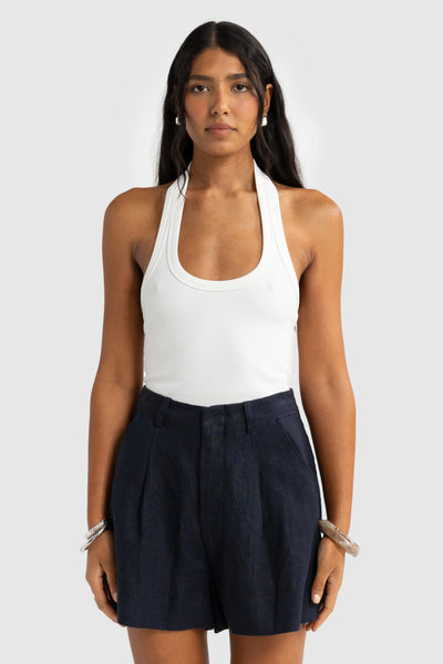 ORTC SAVANNAH LINEN SHORTS NAVY