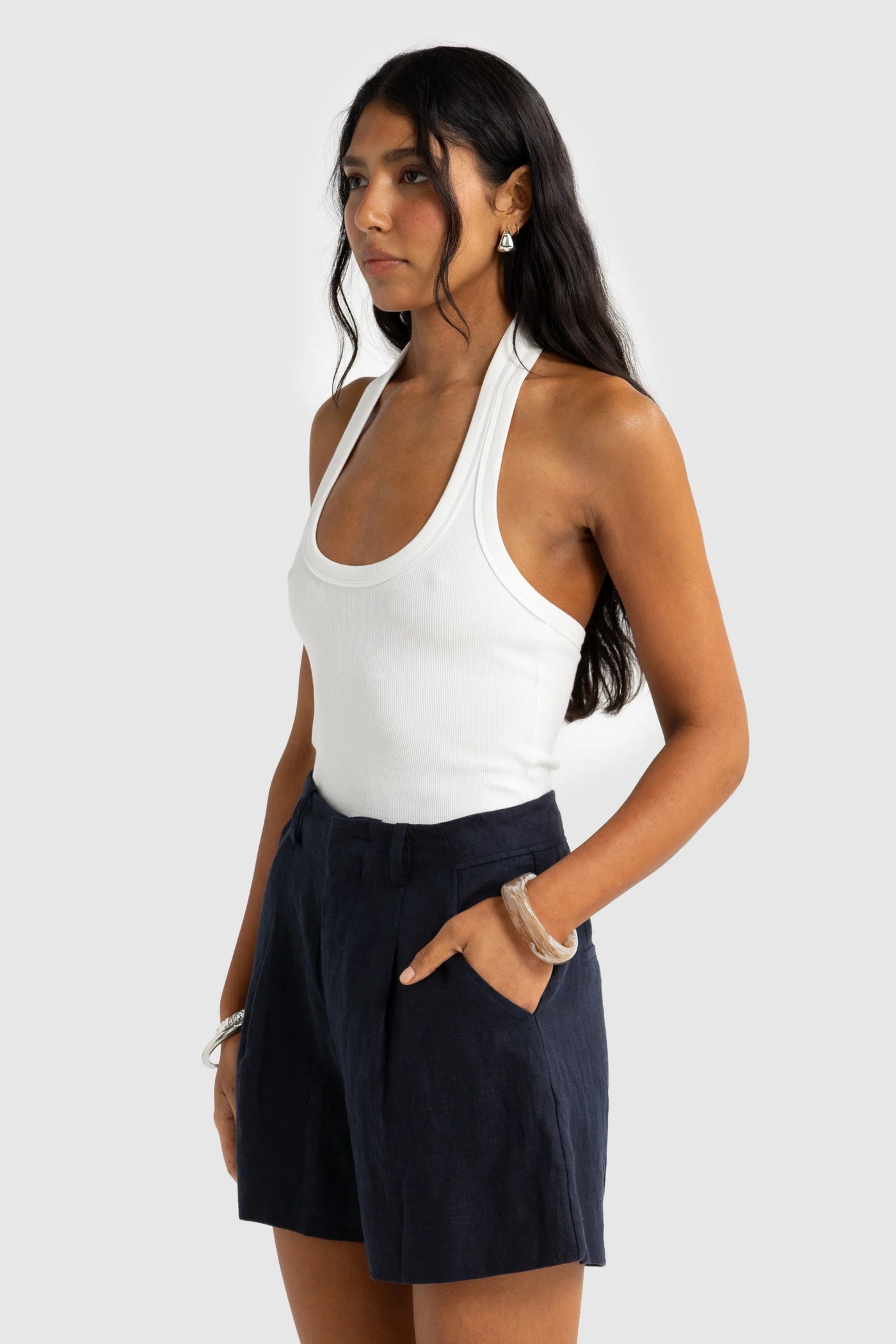 ORTC SAVANNAH LINEN SHORTS NAVY