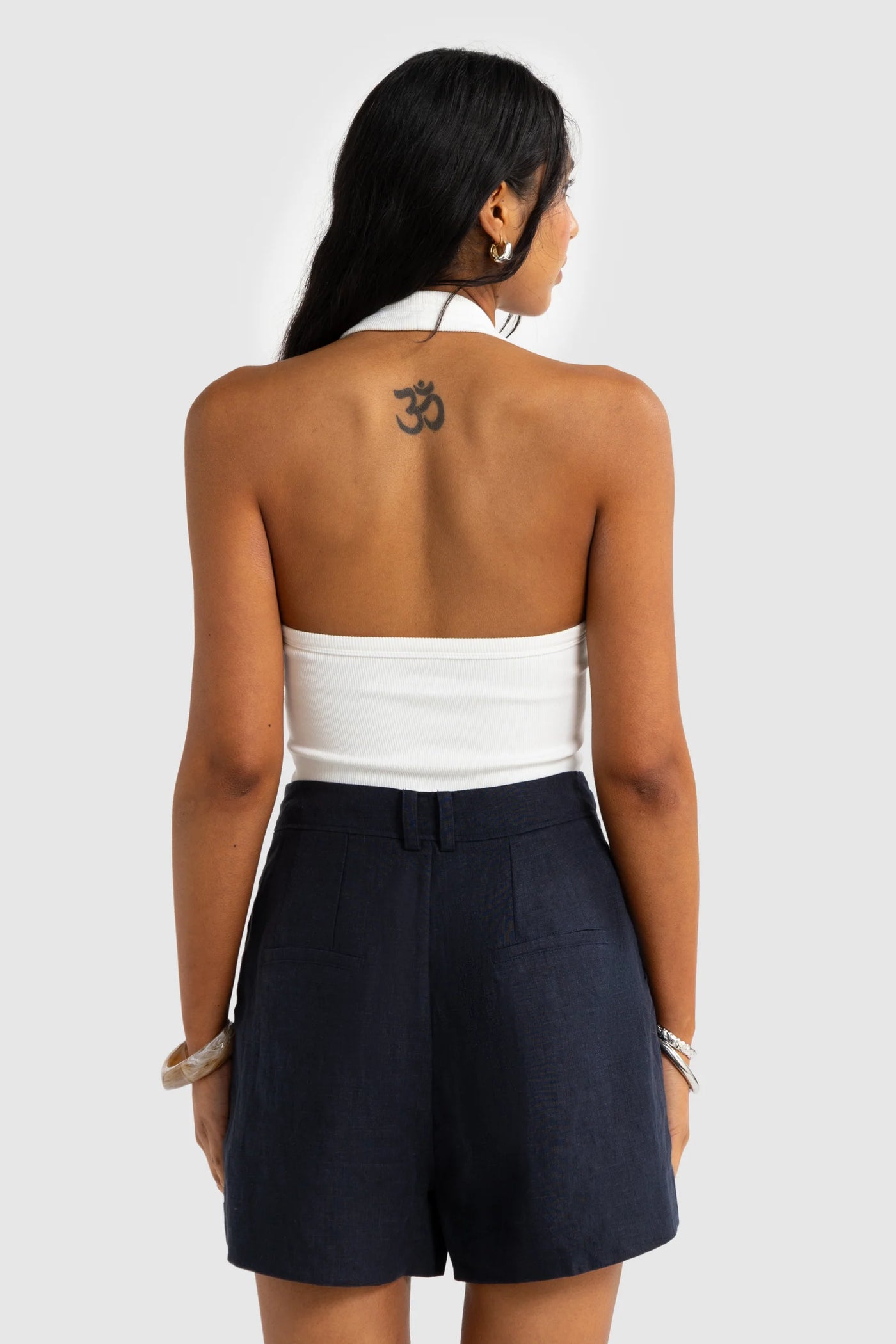 ORTC SAVANNAH LINEN SHORTS NAVY