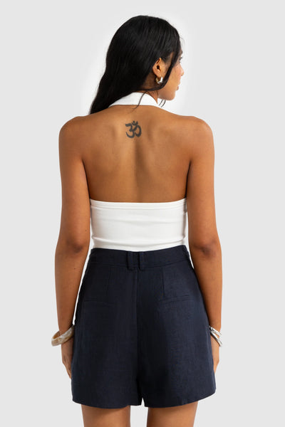 ORTC SAVANNAH LINEN SHORTS NAVY