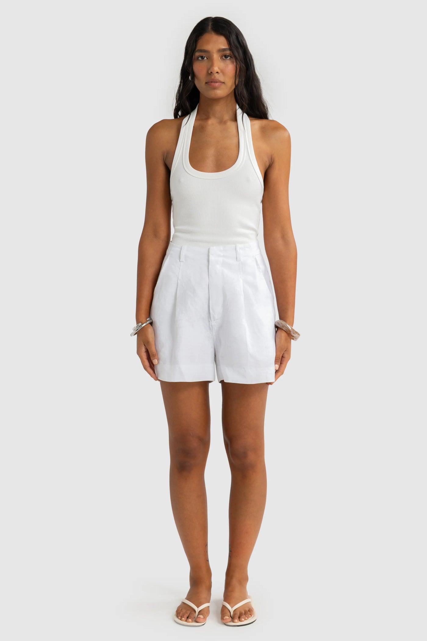 ORTC SAVANNAH LINEN SHORTS WHITE