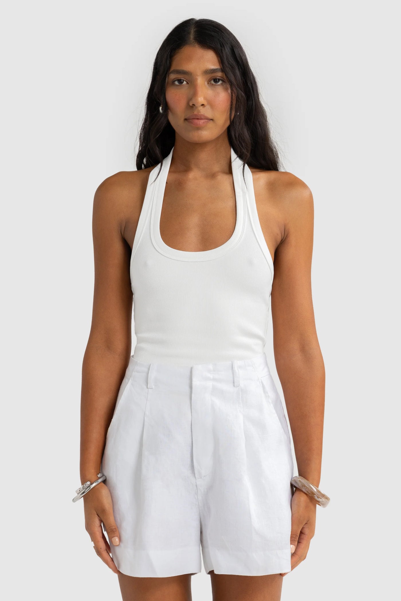 ORTC SAVANNAH LINEN SHORTS WHITE