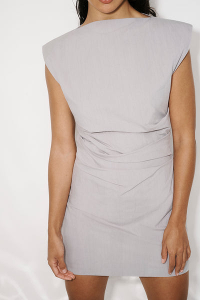 ONE OF OTHERS PAVLIN MINI DRESS DOVE GREY