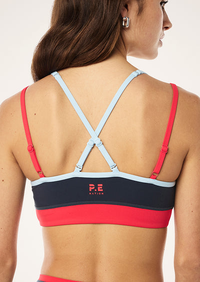 PE NATION PARAMOUNT SPORTS BRA MARINE BLUE