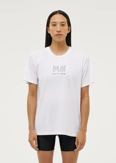 PE NATION HEADS UP TEE WHITE COTTON