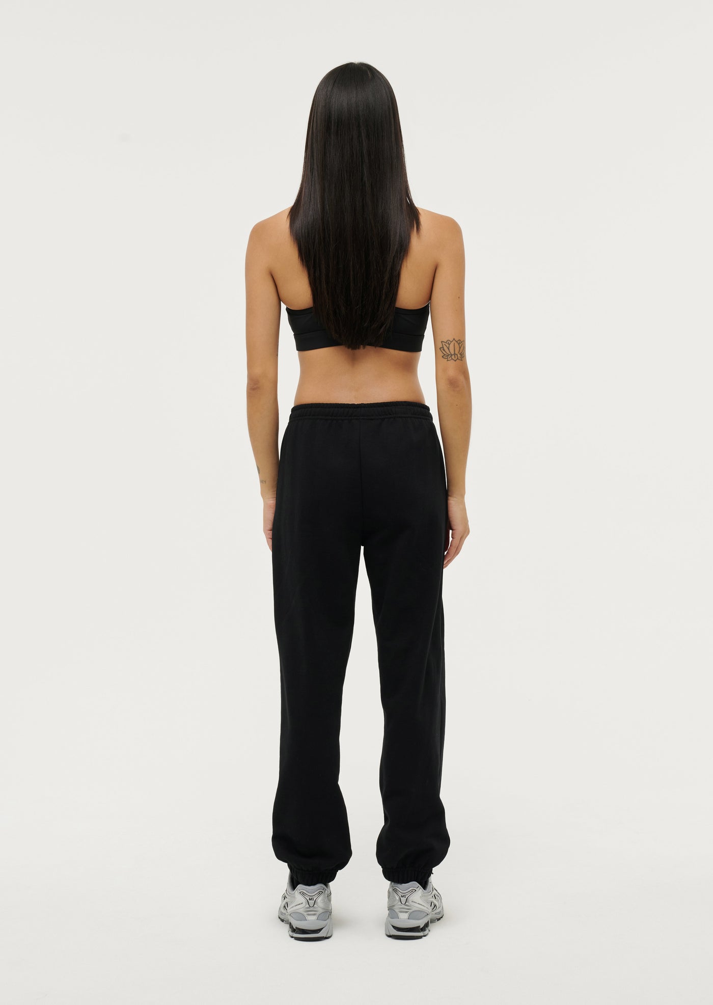 PE NATION TIE BREAK COTTON BLACK TRACKPANT