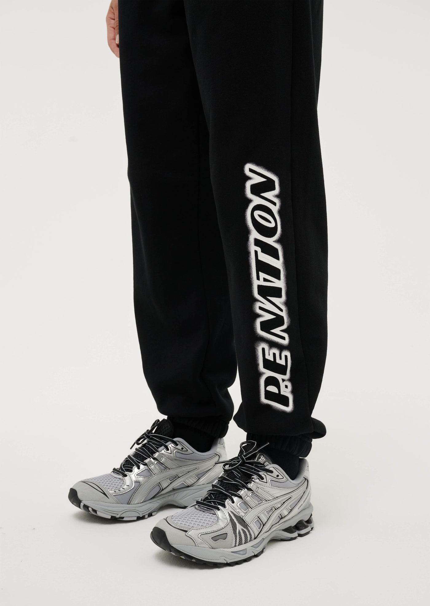 PE NATION TIE BREAK COTTON BLACK TRACKPANT