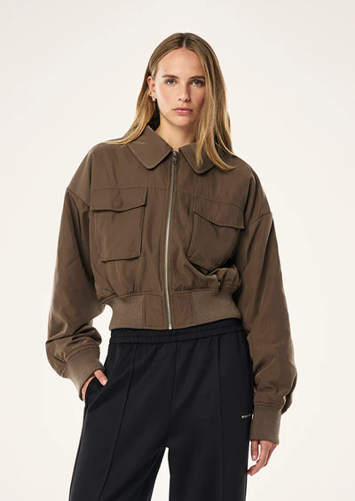 PE NATION PURSUIT BOMBER JACKET WALNUT